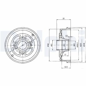 Tambur frana DELPHI BF426