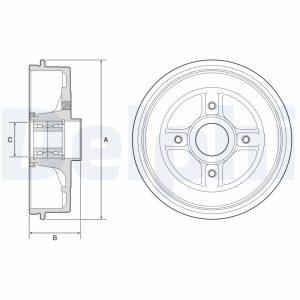 Tambur frana DELPHI BFR595
