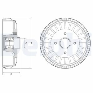 Tambur frana DELPHI BFR768