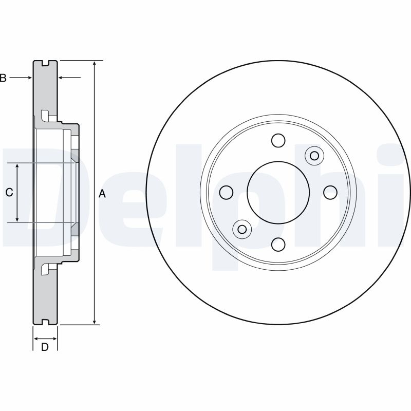Disc frana DELPHI BG4459C DACIA DOKKER microbus (KE_) 1,598 cmc (H4M 740) Benzina/Autogaz (GPL) 102 DELPHI BG4459C