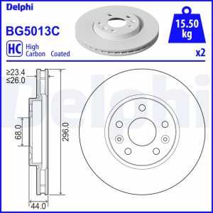 Disc frana DELPHI BG5013C DACIA DUSTER (PYM_, PYN_) 1,199 cmc (H5F604) benzina/elector 131 DELPHI BG5013C