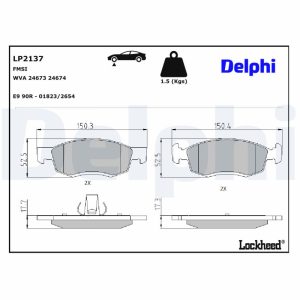 Set placute frana DELPHI LP2137