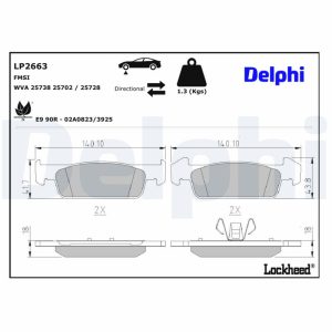 Set placute frana DELPHI LP2663