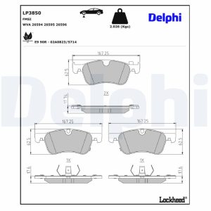 Set placute frana DELPHI LP3850