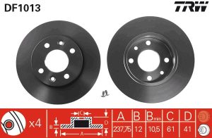 Disc frana TRW DF1013