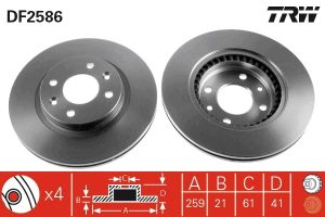 Disc frana TRW DF2586