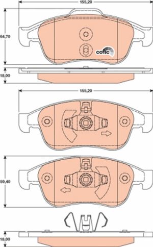 Set placute frana TRW GDB1789