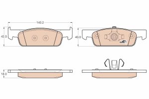 Set placute frana TRW GDB2016