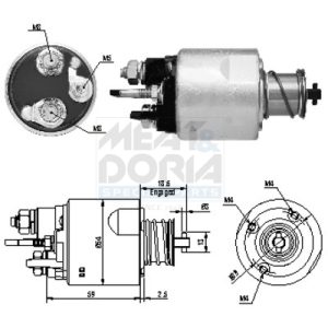 Solenoid electromotor MEAT DORIA 46169