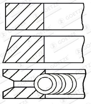 Set segmenti piston GOETZE ENGINE 08-336400-00 – imagine produs