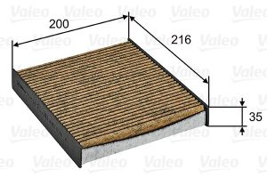 Filtru aer habitaclu VALEO 701026