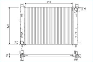 Radiator racire motor VALEO 701120