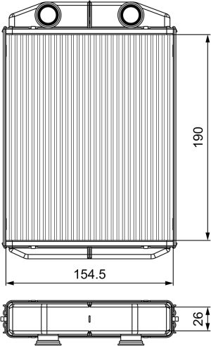 Schimbator de caldura incalzire habitaclu VALEO 811553