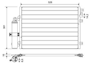 Condensator climatizare VALEO 814051 DACIA LOGAN (LS_) 1,390 cmc (K7J 714, K7J 710) Benzina/Autogaz (GPL) 75 VALEO 814051