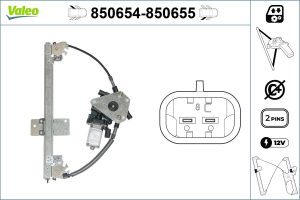 Mecanism actionare geam VALEO 850654