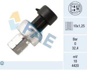 Comutator presiune aer conditionat FAE 15802 DACIA SANDERO 1,598 cmc (K7M 818) Benzina/Autogaz (GPL) 84 FAE 15802