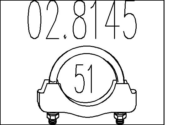 Conector teava sistem de esapament MTS 02.8145 DACIA LOGAN pick-up (US_) 1,598 cmc (K7M 710) benzina 87 MTS 02.8145