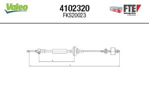 Cablu ambreiaj FTE 4102320 DACIA LOGAN (LS_) 1,149 cmc (D4F 732, D4F 734) benzina 75 FTE 4102320