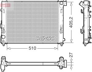 Radiator racire motor DENSO DRM46076