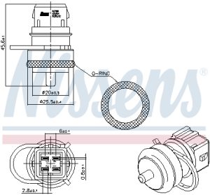 Senzor temperatura lichid de racire NISSENS 207000