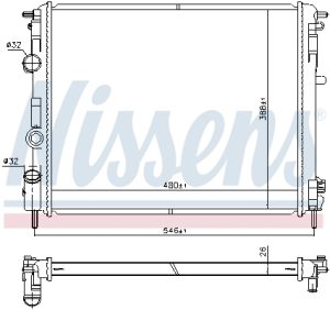 Radiator racire motor NISSENS 607085