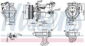 Compresor climatizare NISSENS 890042 DACIA DOKKER microbus (KE_) 1,332 cmc (H5H 470) benzina 131 NISSENS 890042