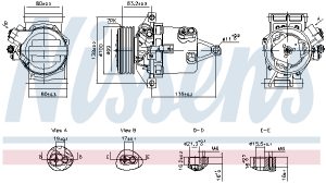 Compresor climatizare NISSENS 890980 DACIA SANDERO III 999 cmc (H4D 470) benzina 91 NISSENS 890980