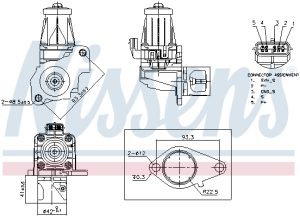 Supapa EGR NISSENS 98405