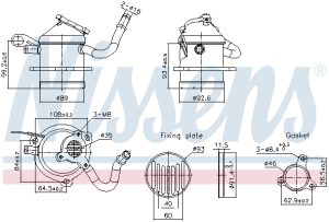 Radiator recirculare gaze de esapament NISSENS 989480