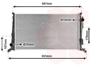 Radiator racire motor VAN WEZEL 15002005