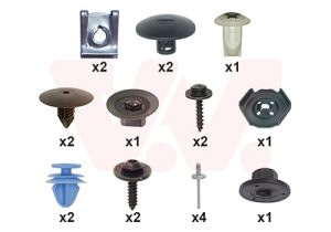 Set montaj aripa laterala VAN WEZEL 1555796
