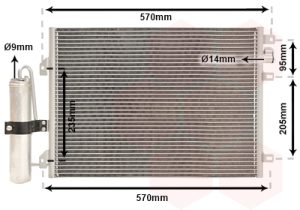 Condensator climatizare VAN WEZEL 43005376 DACIA SANDERO 1,390 cmc (K7J 714, K7J 710) benzina 75 VAN WEZEL 43005376