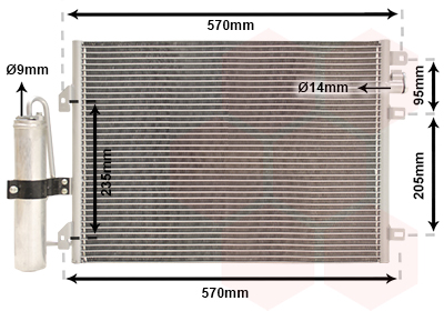Condensator climatizare VAN WEZEL 43005376 DACIA LOGAN MCV (KS_) 1,461 cmc (K9K 796) diesel 86 VAN WEZEL 43005376