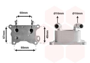 Radiator ulei motor VAN WEZEL 43013702
