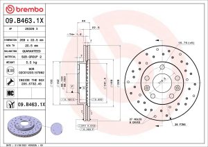 Disc frana BREMBO 09.B463.1X