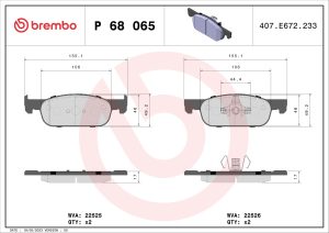 Set placute frana BREMBO P 68 065