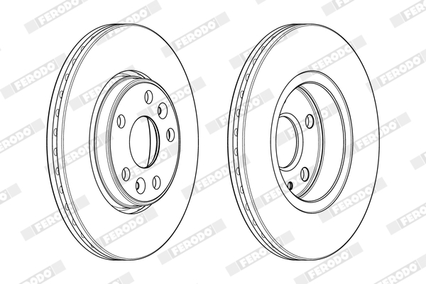 Disc frana FERODO DDF1978C DACIA LODGY (JS_) 1,461 cmc (K9K 626, K9K 612) diesel 90 FERODO DDF1978C