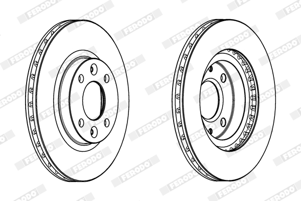 Disc frana FERODO DDF2327 DACIA SANDERO II 1,461 cmc (K9K 626, K9K 612) diesel 90 FERODO DDF2327