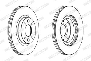 Disc frana FERODO DDF2327 DACIA SANDERO 1,598 cmc (K4M 694, K4M 690) benzina 105 FERODO DDF2327