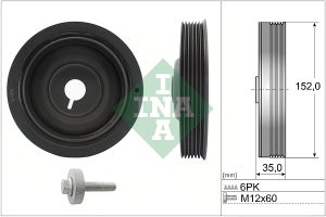 Set fulie arbore cotit INA 544 0054 20