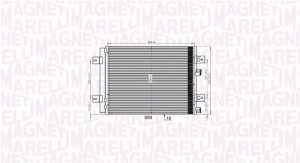 Condensator climatizare MAGNETI MARELLI 350203765000