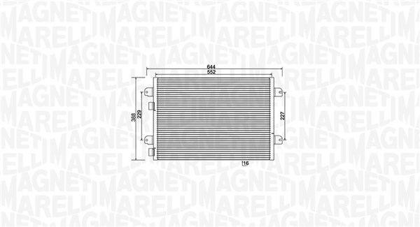 Condensator climatizare MAGNETI MARELLI 350203931000 DACIA LOGAN pick-up (US_) 1,461 cmc (K9K 792) diesel 68 MAGNETI MARELLI 350203931000