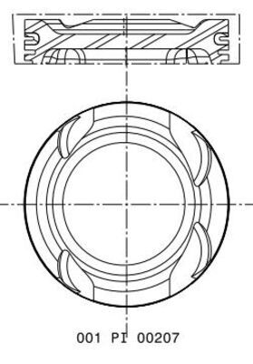 Piston MAHLE ORIGINAL 001 PI 00207 002