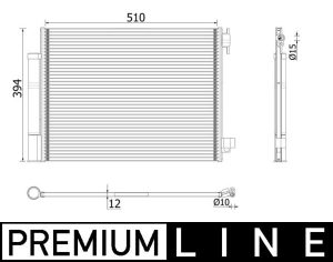 Condensator climatizare MAHLE ORIGINAL AC 73 000P