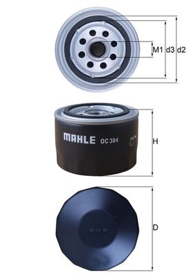 Filtru ulei MAHLE ORIGINAL OC 384