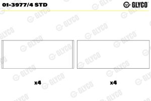 Cuzineti biela GLYCO 01-3977/4 STD – imagine produs