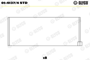 Cuzineti biela GLYCO 01-4137/4 STD – imagine produs
