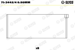 Cuzineti biela GLYCO 71-3442/4 0.50mm – imagine produs