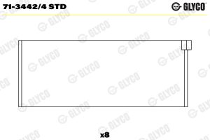 Cuzineti biela GLYCO 71-3442/4 STD – imagine produs