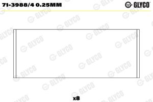 Cuzineti biela GLYCO 71-3988/4 0.25mm – imagine produs